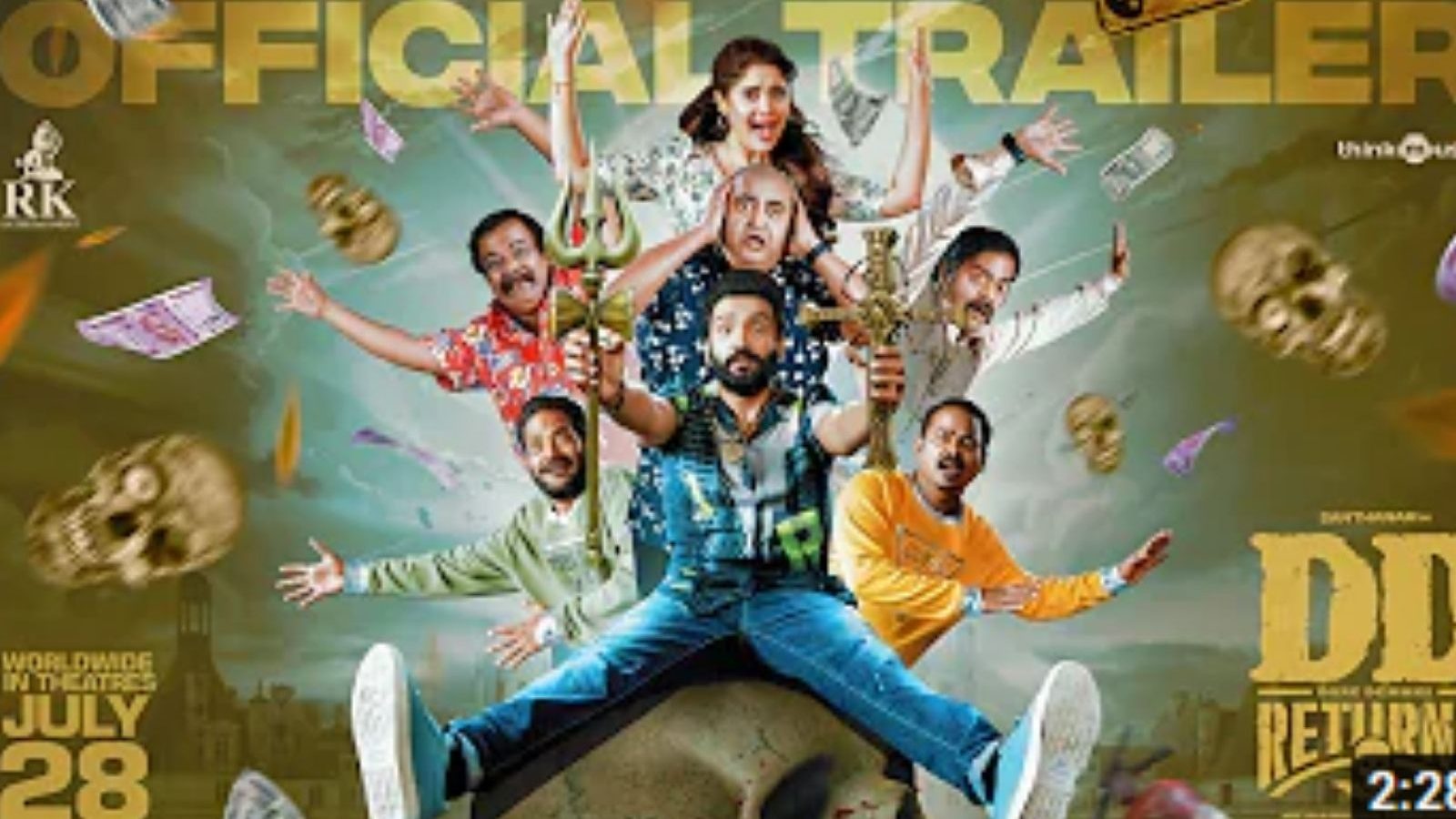 பயந்தவனுக்கு தினம் தினம் சாவு.. துணிஞ்சவனுக்கு ஒரு நாள்தான் சாவு - ‘டிடி ரிட்டர்ன்ஸ்’ படத்தின் ட்ரெய்லர்!