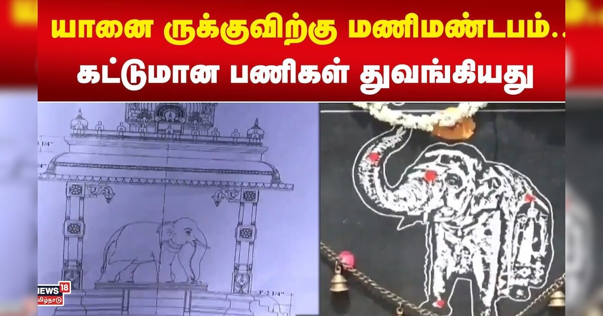 Thiruvannamalai Elephant | யானை ருக்குவிற்கு மணிமண்டபம்.. கட்டுமான பணிகள் துவங்கியது | TN Govt
