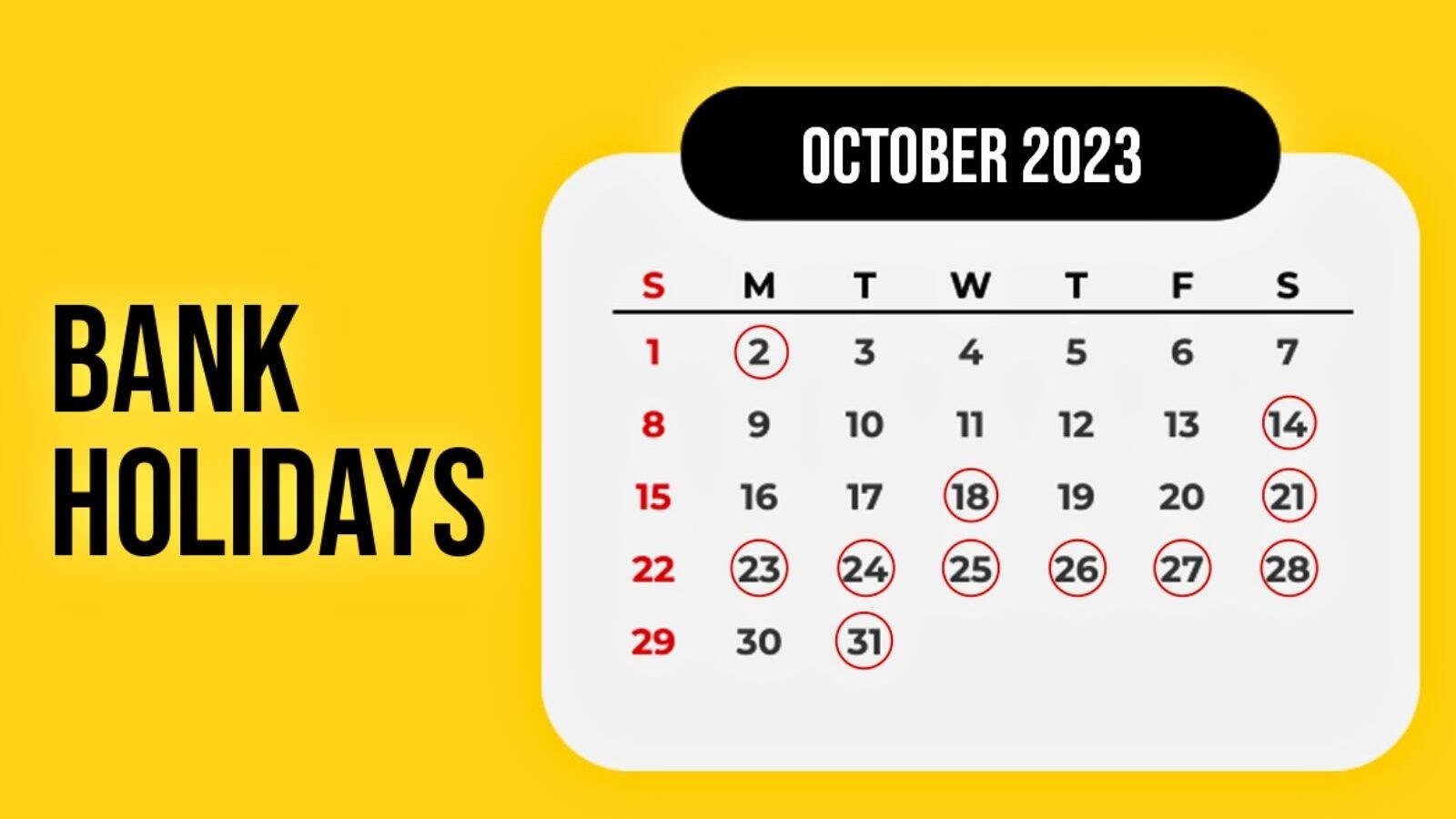 அக்டோபர் மாதத்தில் பாதிக்கு பாதிநாட்கள் வங்கி விடுமுறையா? - லிஸ்ட் இதோ!