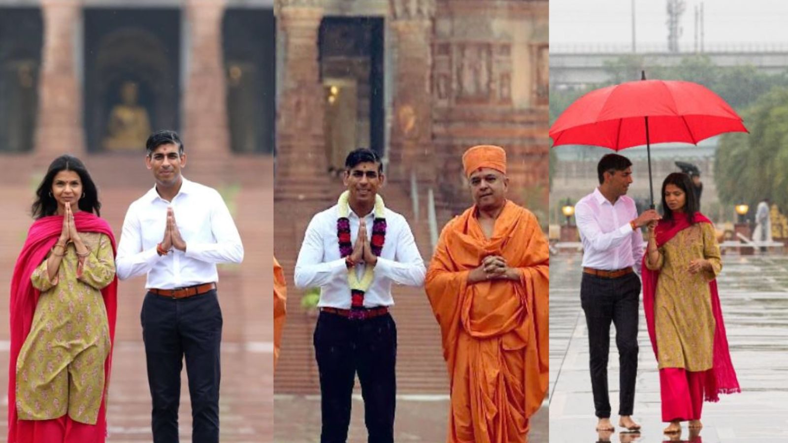 இங்கிலாந்து பிரதமர் ரிஷி சுனக் டெல்லி கோயிலில் வழிபாடு... வைரலாகும் படங்கள்