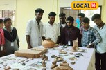 தொல்லியல் கண்காட்சியை கண்டுகளித்த கல்லூரி மாணவர்கள்