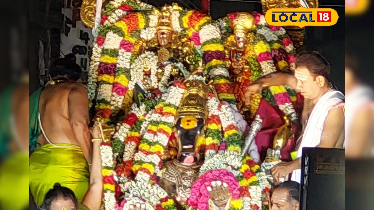 சித்திரை ஏழாம் நாளில் யாழி வாகனத்தில் வீதி உலா வந்த மதுரை மீனாட்சி... – News18 தமிழ்