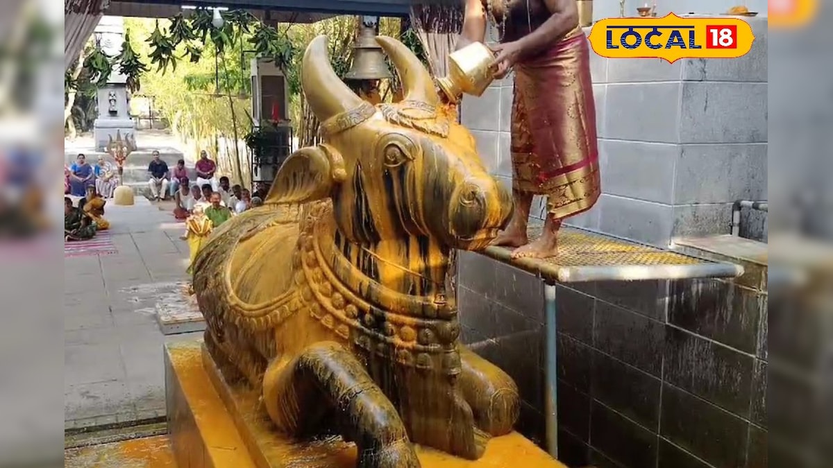 பிரதோஷ வழிபாடு - ஆறடி உயர நந்தி பகவானுக்கு சிறப்பு அபிஷேகம்... – News18 தமிழ்