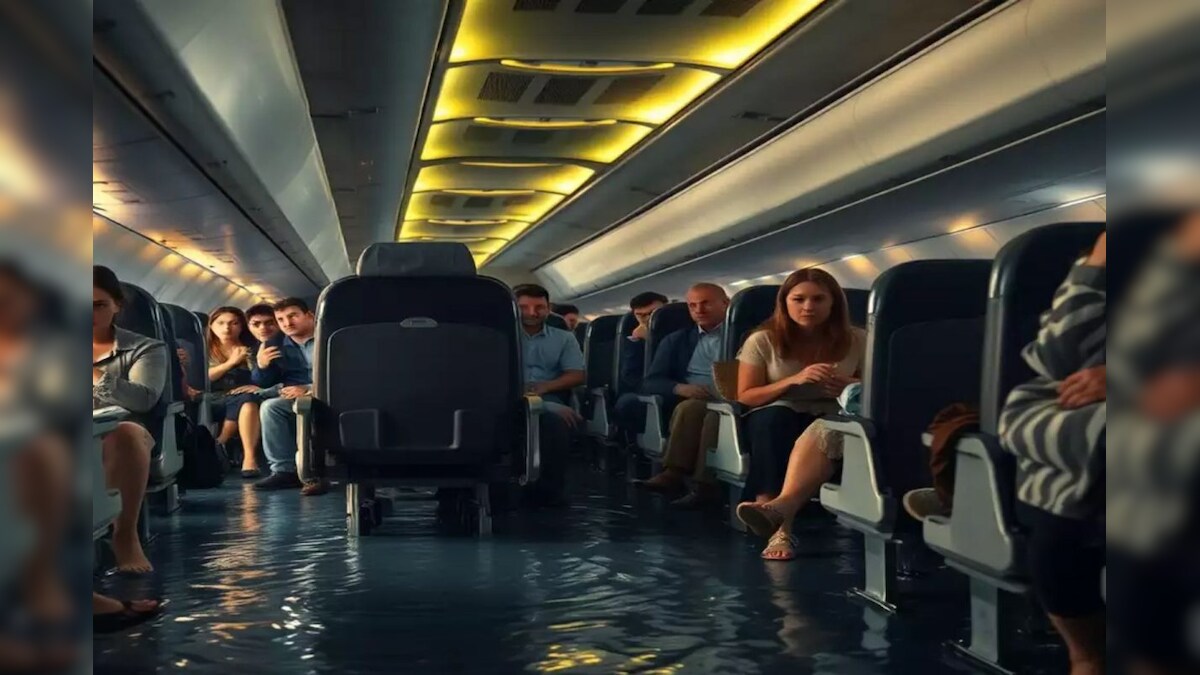 நடுவானில் பறந்த அமெரிக்கன் ஏர்லைன்ஸ் விமானத்தில் பெருக்கெடுத்த வெள்ளத்தால் பீதியடைந்த பயணிகள் - வைரலாகும் வீடியோ...! – News18 தமிழ்