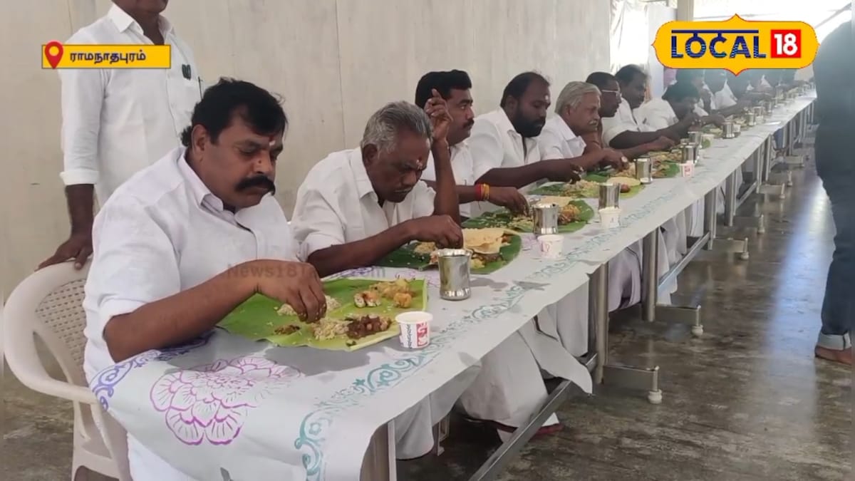 ராமநாதசுவாமி கோவிலில் சம்பந்தி விருந்து - ஒன்றுக்கூடி அமர்ந்து உணவருந்திய கிராம மக்கள்...