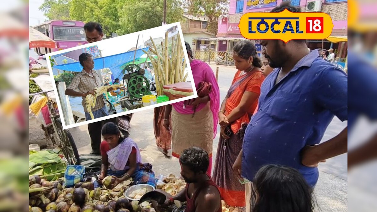 வாட்டி வதைக்கும் வெயில்!! ஜூஸ் கடை நாடும் மக்கள் - கரும்பு ஜூஸ், நுங்கு விற்பனை படுஜோர்... - News18 தமிழ்