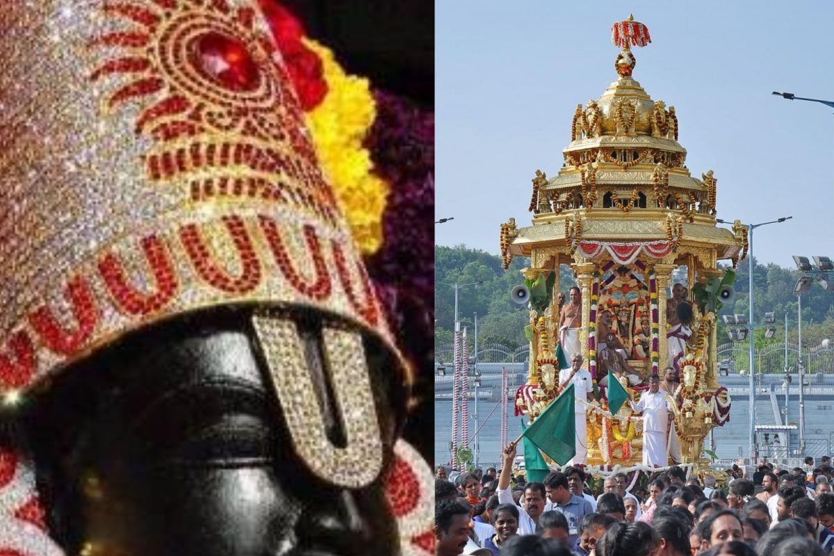 தங்க தேரில் பவனி வந்த திருப்பதி ஏழுமலையான்.. பக்தர்கள் வழிபாடு!