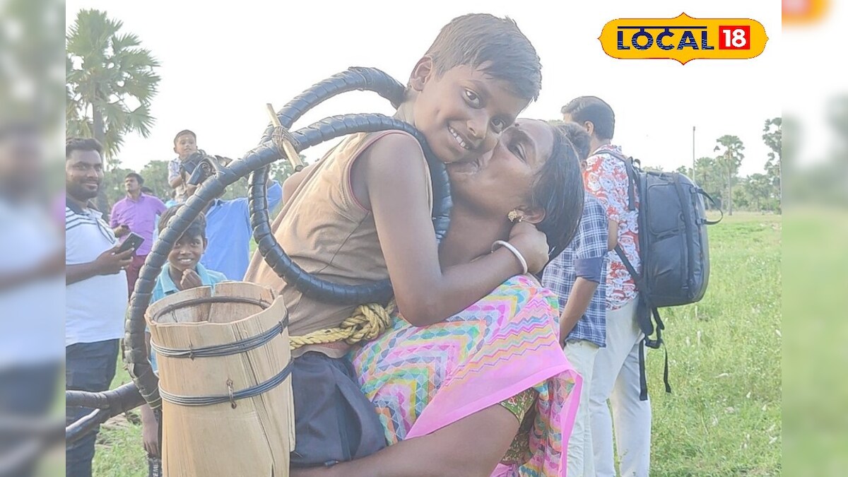 கண் இமைக்கும் நேரத்தில் பனைமரம் ஏறி அசத்திய சிறுவன்!! அள்ளி அனைத்து முத்தமிட்ட தாய்... - News18 தமிழ்