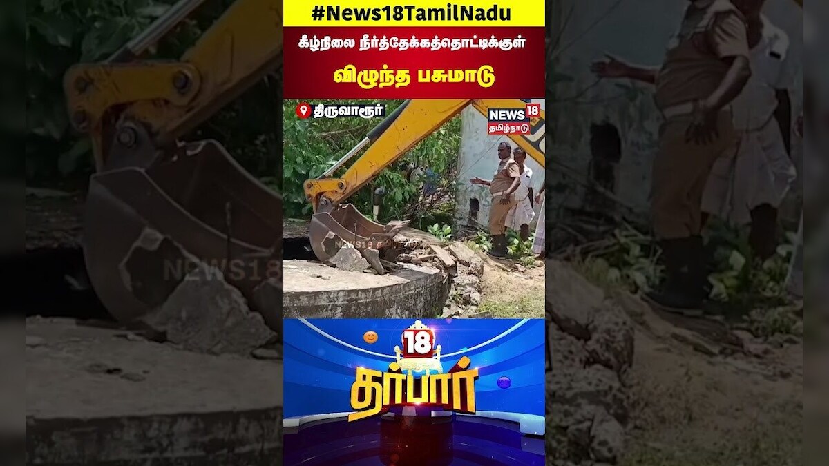 Cow | Tiruvallur | கீழ்நிலை நீர்த்தேக்கத்தொட்டிக்குள் விழுந்த பசுமாடு | N18S