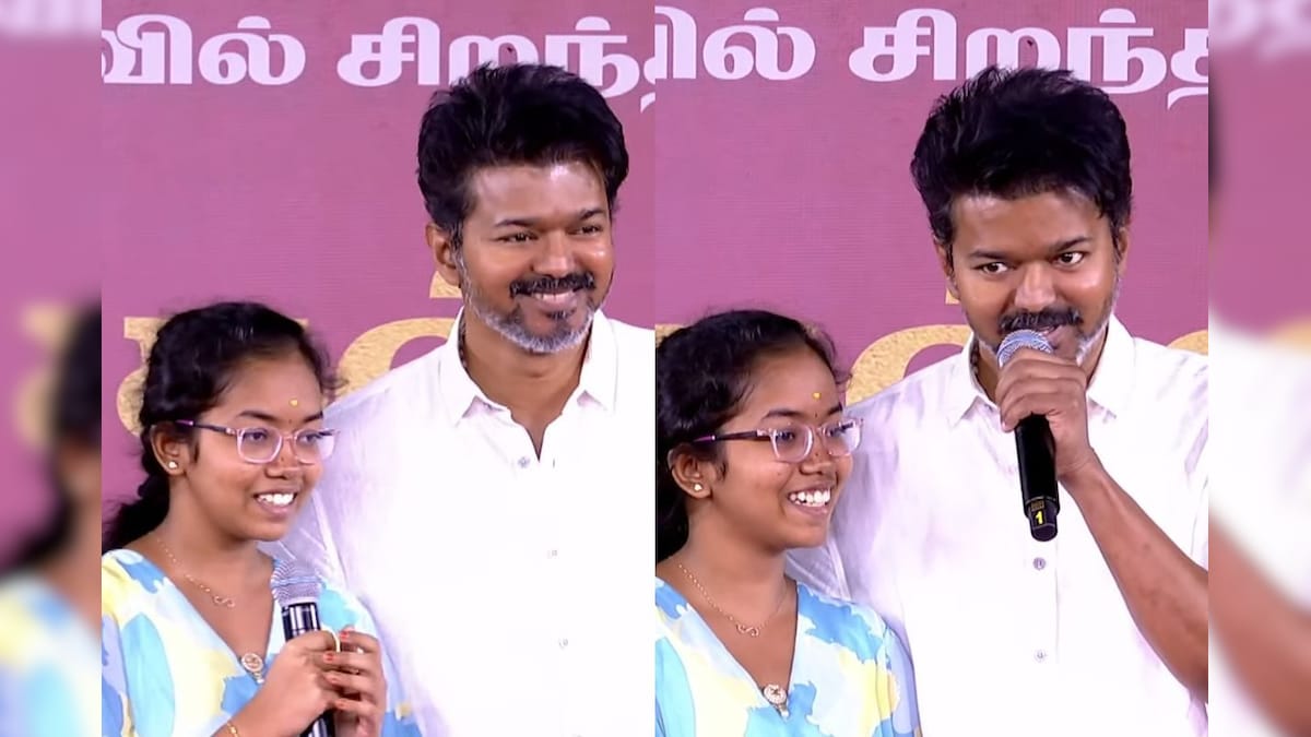 மாணவி கூறிய கருத்து..! உடனே மைக்கை எடுத்து விஜய் சொன்ன வார்த்தை - தவெக நிகழ்ச்சியில் சிரிப்பலை - News18 தமிழ்