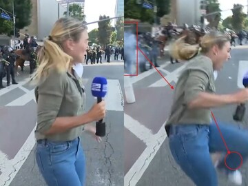 பெண் நிருபர் மீது துப்பாக்கி சூடு