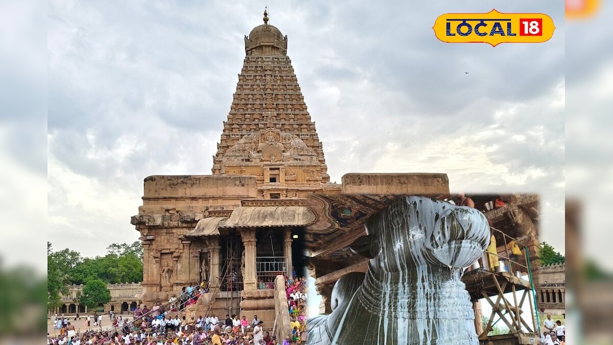 ஆனி மாதம்  பிரதோஷம்!! தஞ்சை பெரிய கோவிலில் மெய்சிலிர்க்க வைத்த நந்தியபெருமான் காட்சி - News18 தமிழ்