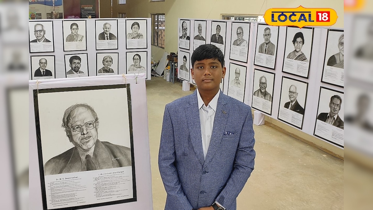 இதுதான் சாதனை... 101 விஞ்ஞானிகளின் ஓவியங்களை வரைந்து அசத்திய நெல்லை மாணவன்...! | திருநெல்வேலி - News18 தமிழ்