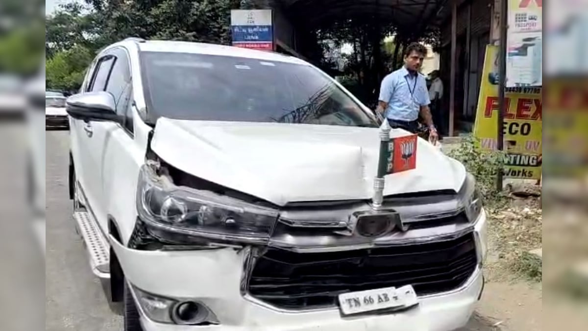 கோவையில் இருந்து கரூர் சென்ற பாஜக எம்.பி ஹேமா மாலினினி கார் விபத்தில் சிக்கியது | தமிழ்நாடு - News18 தமிழ்