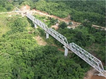  மிசோரமில் புதிதாக கட்டப்பட்டுள்ள ரயில் பாதை