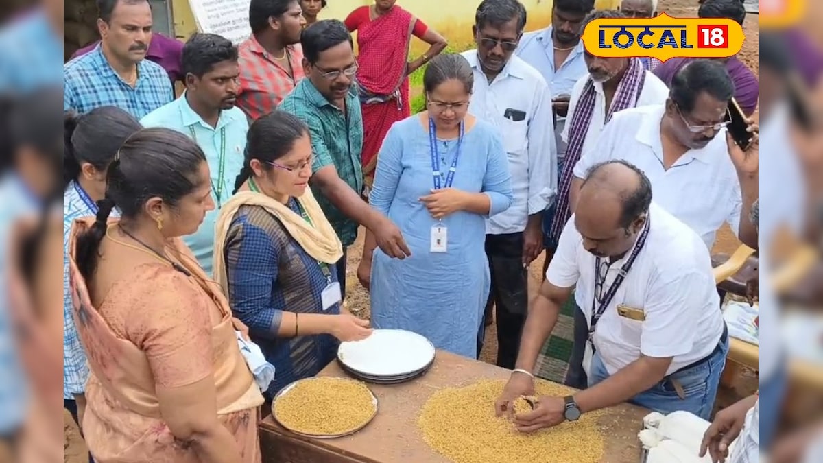 மழையில் நனைந்த நெல் மூட்டைகள்!! ஈரப்பதம் தன்மையை 22% ஆக உயர்த்த கோரிக்கை... | திருவள்ளூர் - News18 தமிழ்