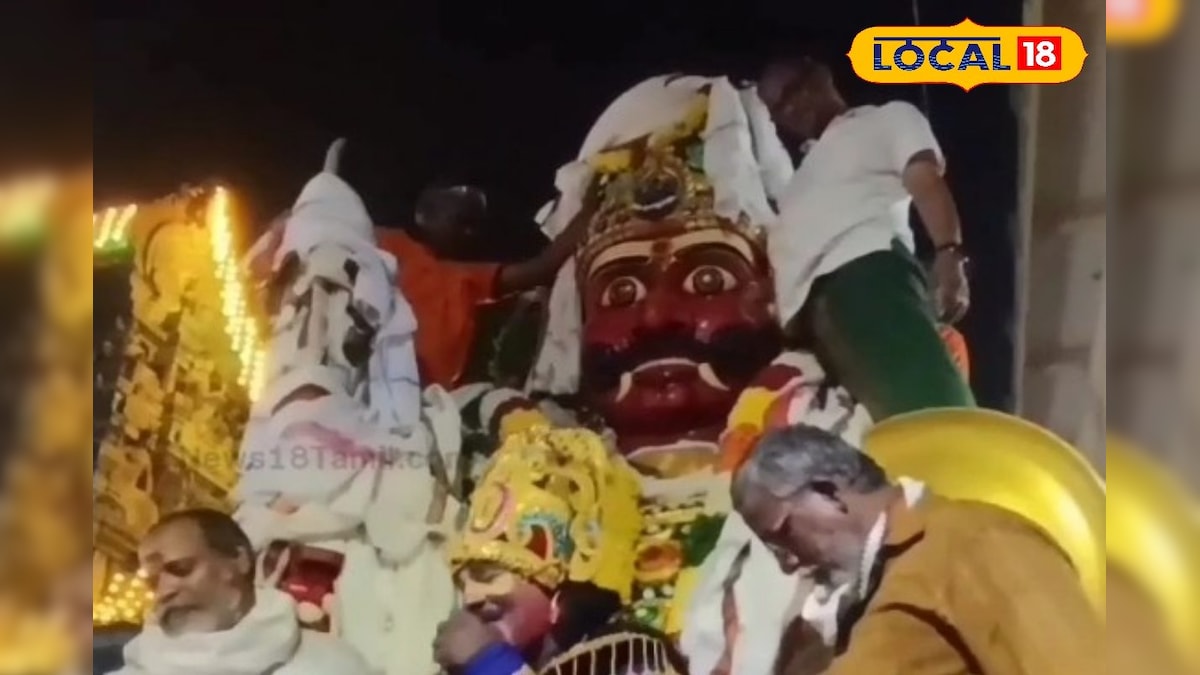 சூரசம்ஹார விழா.. கிரேன் மூலம் மாலை அணிவித்து சூரனை வரவேற்ற புதுச்சேரி மக்கள்...! | புதுச்சேரி - News18 தமிழ்