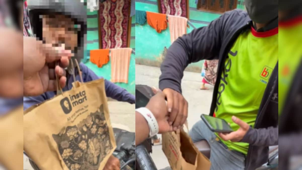 Viral Video | தீபாவளி ஸ்வீட் ஆர்டர் செய்த நபர்.. டெலிவரி ஊழியருக்கு காத்திருந்த சர்ப்ரைஸ்! | ட்ரெண்டிங் - News18 தமிழ்