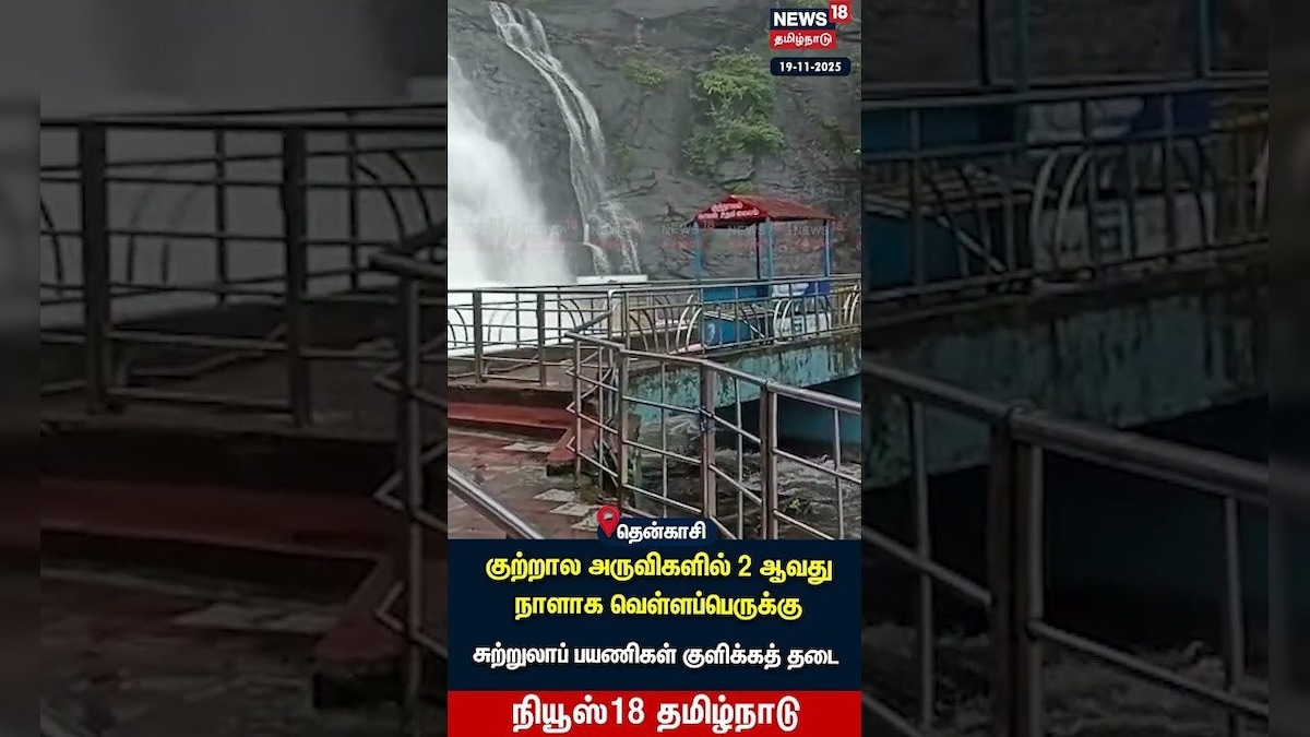 Kuttralam | குற்றால அருவிகளில் 2 ஆவது நாளாக வெள்ளப்பெருக்கு | Tenkasi | N18S