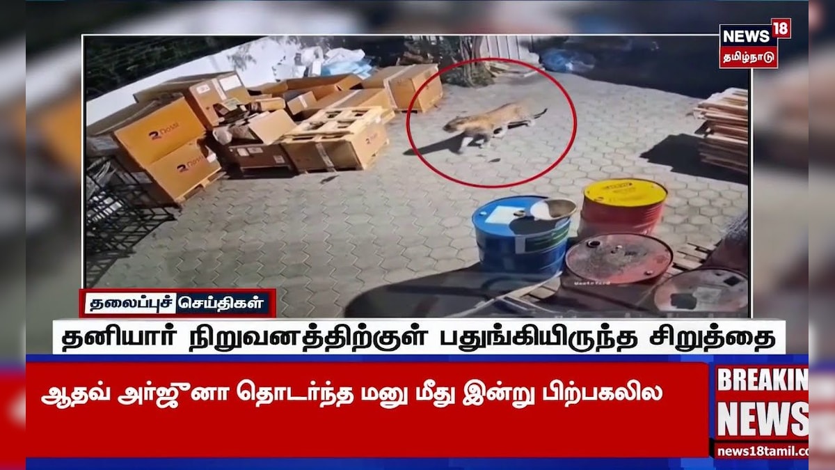 Leopard | தனியார் நிறுவனத்திற்குள் பதுங்கியிருந்த சிறுத்தை | Kovai |  Tamil News