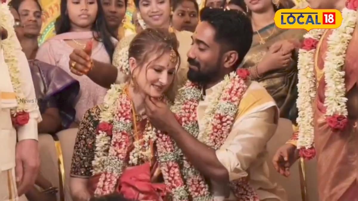 ஜெர்மனி காதலியை கரம் பிடித்த தஞ்சாவூர் இளைஞர் -  தமிழ் முறைப்படி நடந்த மணவிழா... | தஞ்சாவூர் - News18 தமிழ்