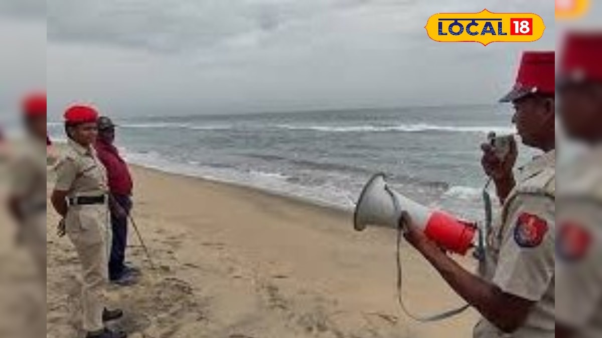 சீற்றத்துடன் கரையில் மோதும் அலை...  கடலில் இறங்கவோ, குளிக்கவோ தடை விதிப்பு..! | புதுச்சேரி - News18 தமிழ்