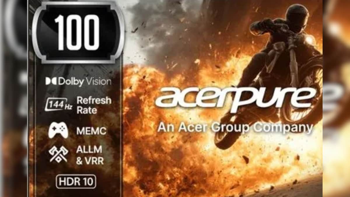 டால்பி விஷன், 144Hz ரெஃப்ரேஷ் ரேட், 60W ஸ்பீக்கர்ஸ்.. ஏசர்ப்யூர் 100-இன்ச் நைட்ரோ இசட் சீரிஸ் QLED டிவி அறிமுகம்! | தொழில்நுட்பம் - News18 தமிழ்