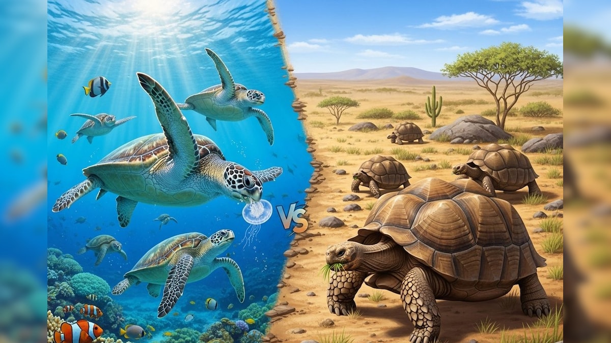 Turtle vs Tortoise | டர்டில் vs டார்டாய்ஸ்.. இவை இரண்டும் ஒன்று கிடையாது.. வித்தியாசம் என்ன தெரியுமா? | ட்ரெண்டிங் - News18 தமிழ்