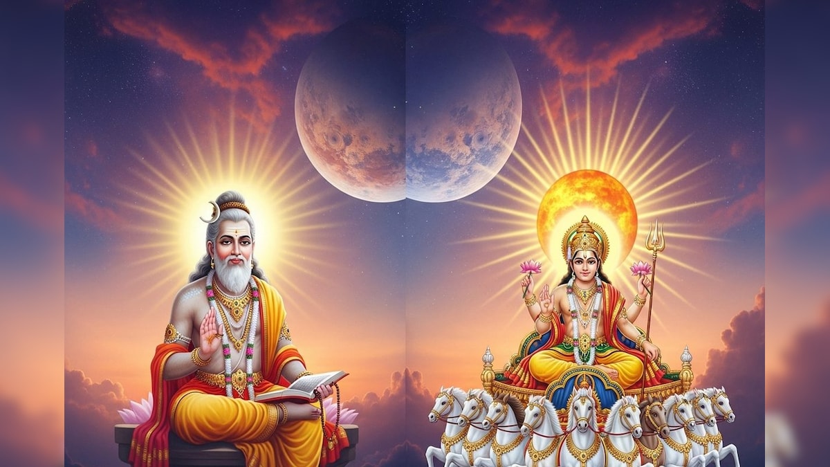 குரு-சூரியனின் சிறப்பு செல்வாக்கால் பொற்காலம் தொடங்கும் 5 ராசிகள்.. உங்க ராசியும் இருக்கலாம்! | ஆன்மிகம் - News18 தமிழ்