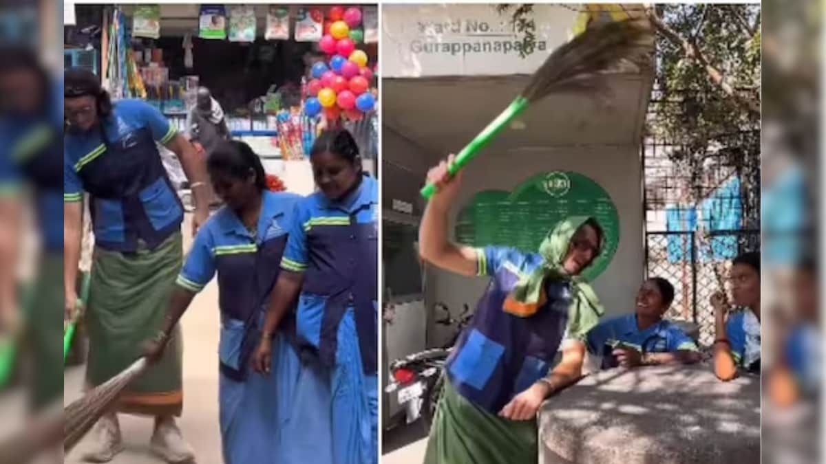 வீதிகளை சுத்தம் செய்யும் அமெரிக்கர்...  வைரலாகும் வீடியோ! | ட்ரெண்டிங் - News18 தமிழ்