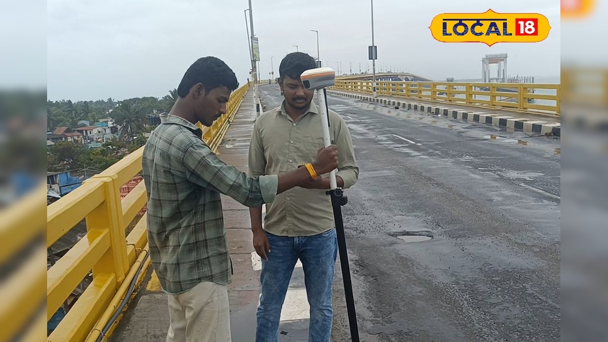 டிட்வா புயலில் சேதமடைந்த பாம்பன் சாலை... டிஜிட்டல் குளோபல் பொஷிசனிங் கருவியுடன் சீரமைக்கும் பணி தீவிரம் ! | ராமநாதபுரம் - News18 தமிழ்