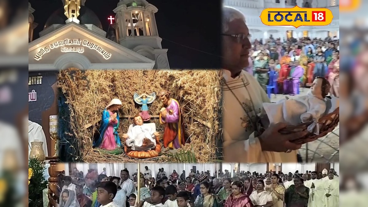கன்னியாகுமரியில் கிறிஸ்துமஸ் கொண்டாட்டம்... கிறிஸ்து பிறப்பை ஆர்வமாக பார்த்த மக்கள்... | கன்னியாகுமரி - News18 தமிழ்