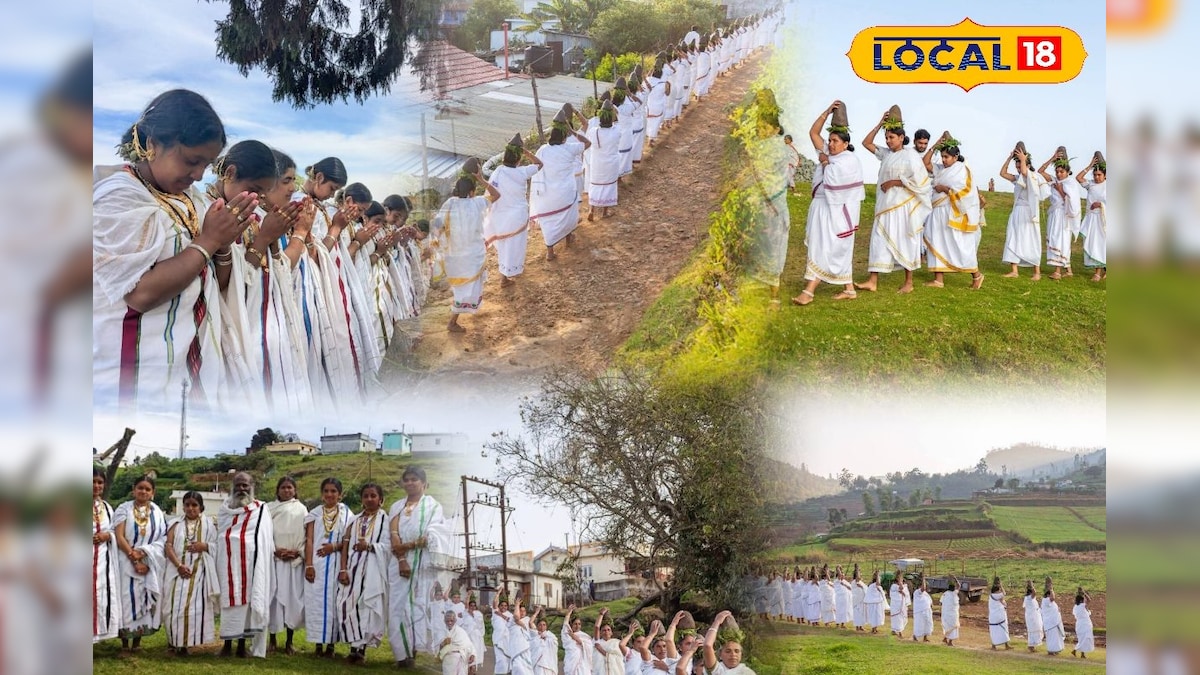 லிங்க வடிவில் களிமண்... தலையில் வைத்து சுமந்து செல்லும் பெண்கள்... கோத்தர் பழங்குடியினரின் பாரம்பரியம்... | நீலகிரி - News18 தமிழ்