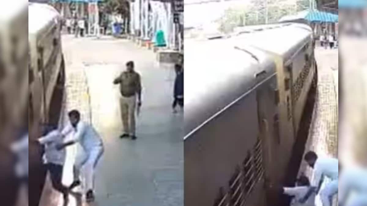 ரயில் நிலைய அதிகாரியின் சமயோஜித புத்தியால் உயிர்பிழைத்த நபர்...! பதறவைக்கும் வீடியோ வைரல்... | ட்ரெண்டிங் - News18 தமிழ்