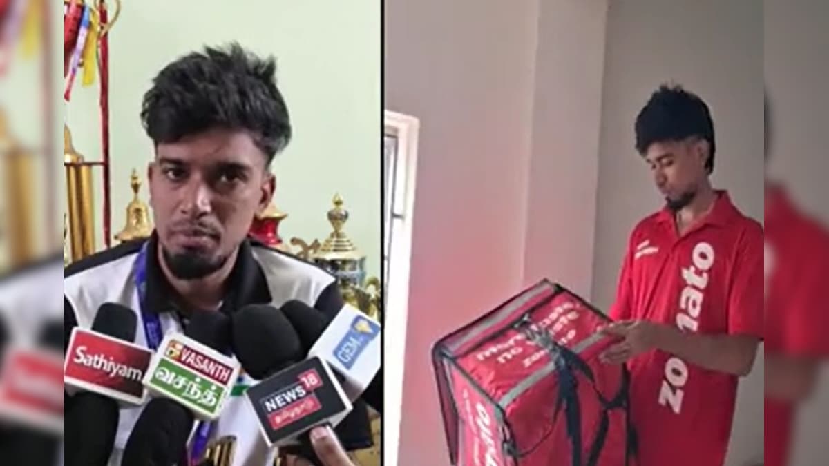 கேரம் உலகக் கோப்பைப் போட்டி.. சென்னை உணவு டெலிவரி ஊழியர் தங்கப்பதக்கம் வென்று சாதனை! | விளையாட்டு - News18 தமிழ்