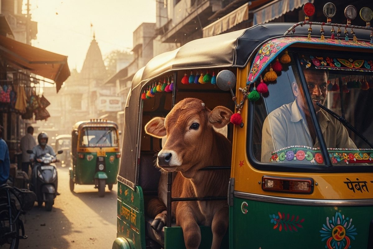 Calf enjoys auto-rickshaw ride in Bengaluru, surprising tourist | News ...