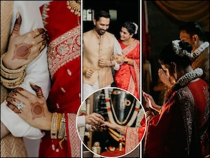 Samantha Reveals Saffron Red Banarasi Saree Bridal Look at Raj Nithimoru’s Coimbatore Temple Wedding