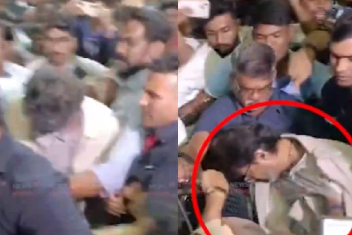 சென்னை விமான நிலையத்தில் குவிந்த ரசிகர்கள்.. கூட்ட நெரிசலால் தடுமாறிய விஜய்.. ஷாக் வீடியோ!