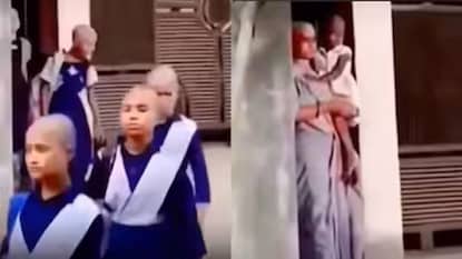 புற்றுநோயால் பாதிக்கப்பட்ட தோழிக்கு ஆதரவாக மொட்டையடித்த மாணவர்கள் மற்றும் ஆசிரியர்கள்...!