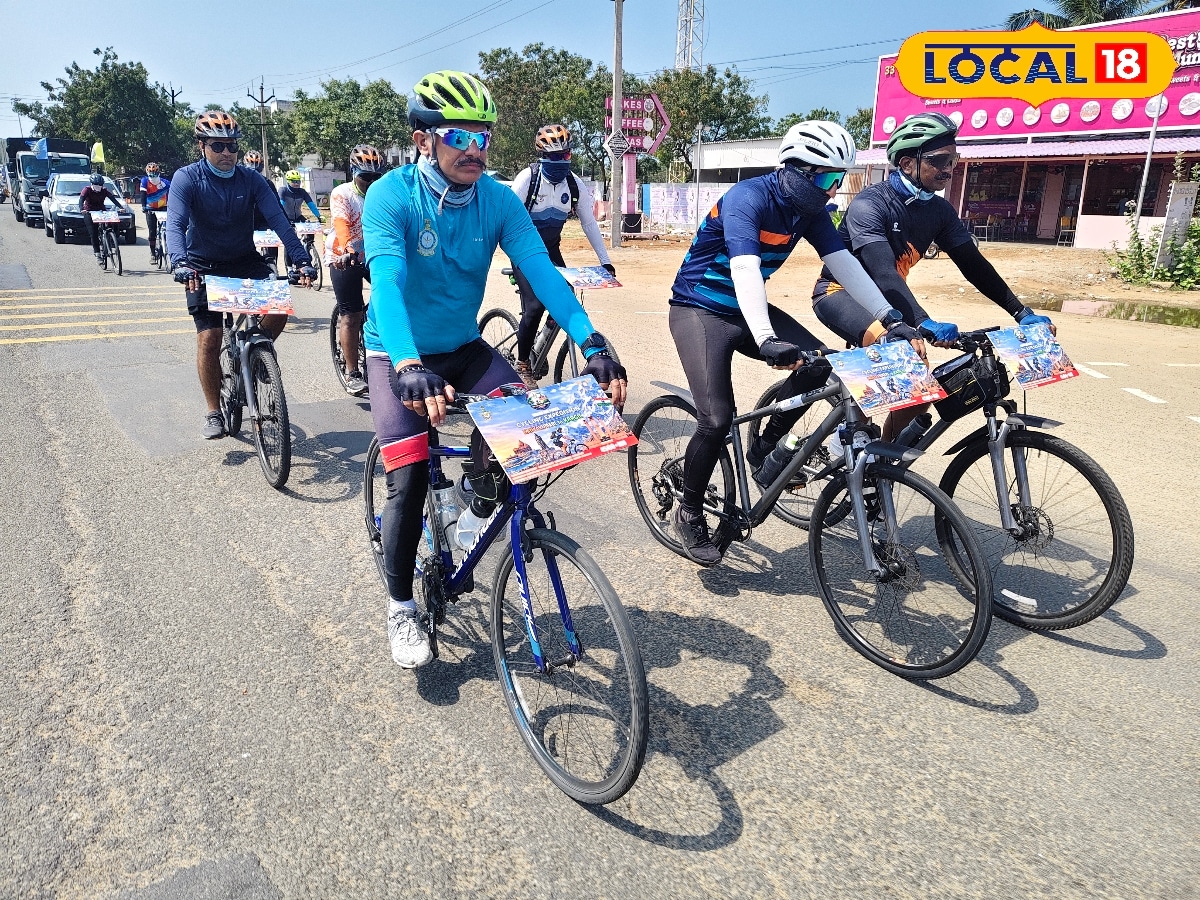 4,500 கி.மீ சைக்கிள் பயணம்.. சாலை பாதுகாப்பு விழிப்புணர்வு ஏற்படுத்திய விமானபடை வீரர்கள் | ராமநாதபுரம் செய்தி(Ramanathapuram News) - News18 தமிழ்