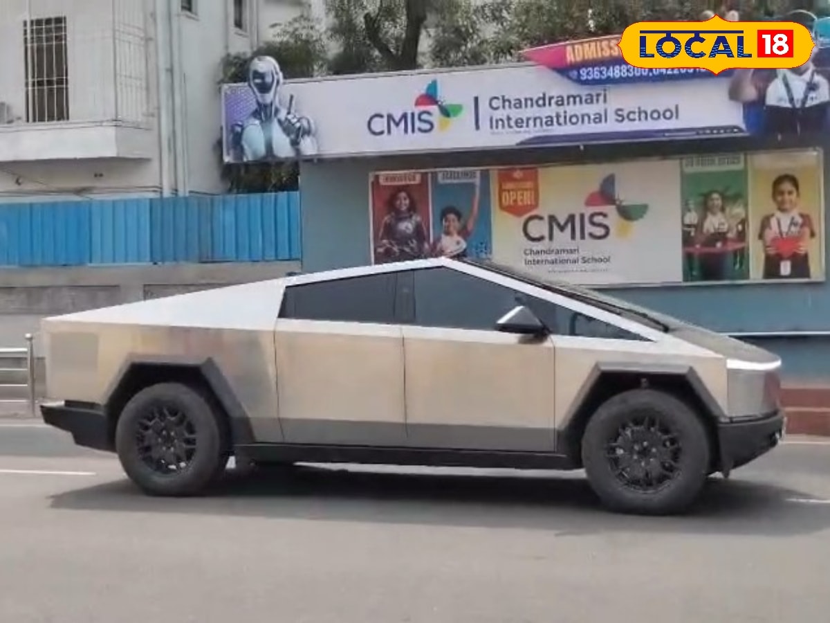 கோவை சாலையில் ஹாலிவுட் வைப்... விண்வெளி ஓடம் போல வலம் வந்த டெஸ்லா சைபர் டிரக்...