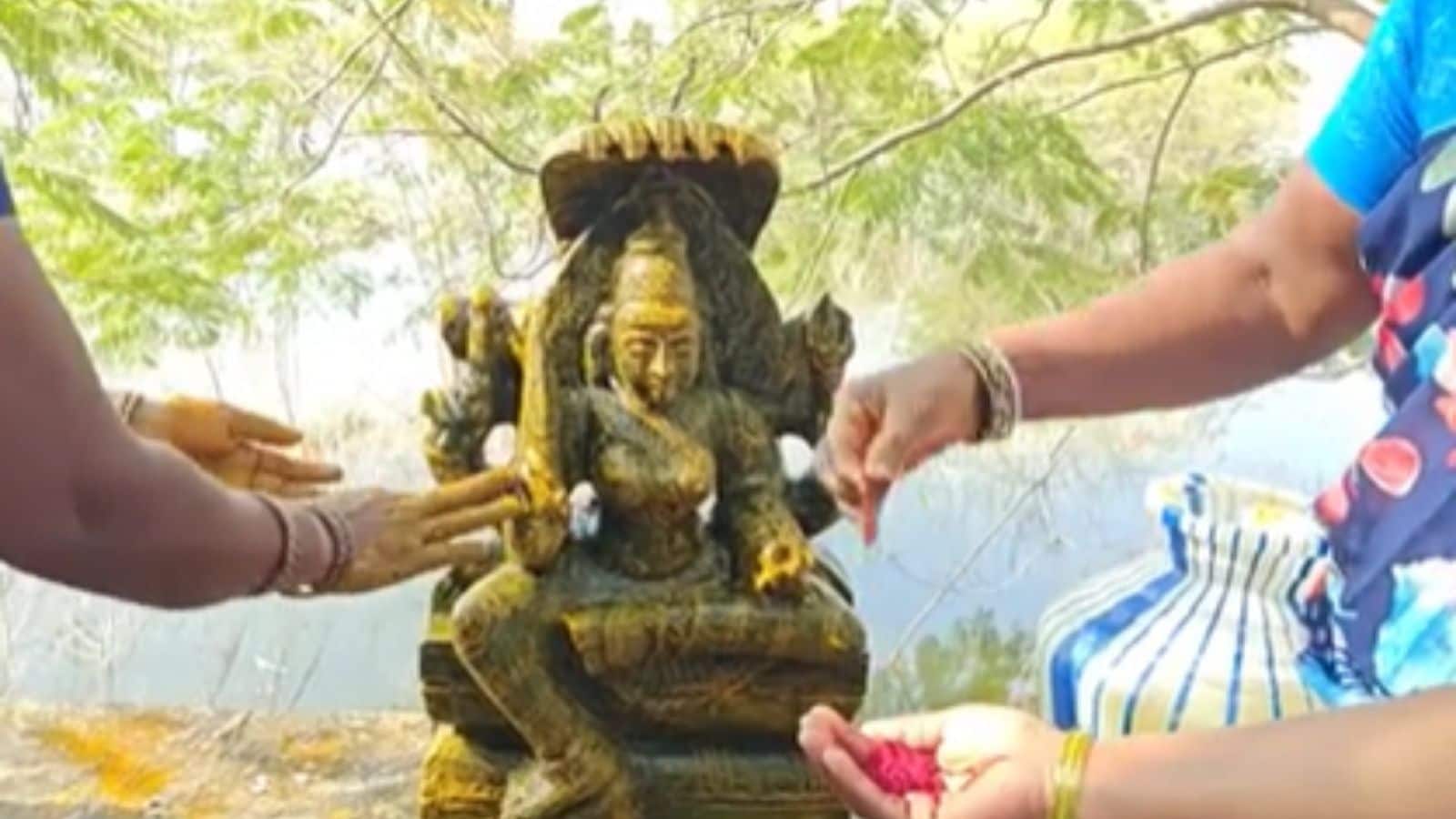 ஏரியில் கண்டெடுக்கப்பட்ட ஐந்து தலை நாக அம்மன் சிலை... விசாரணையில் வருவாய்த் துறை... | தமிழ்நாடு செய்திகள் (Tamil Nadu News) - News18 தமிழ்