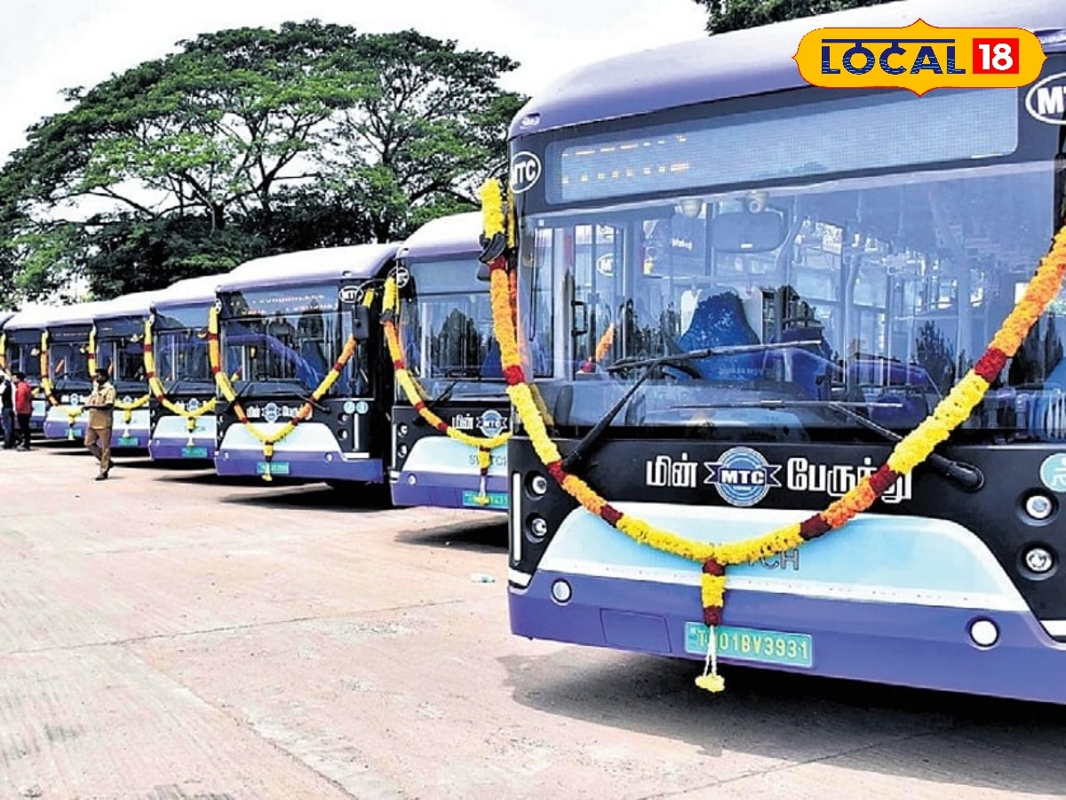 சென்னையில் இந்த மாத இறுதிக்குள் 245 இ-பஸ்கள்... எங்கிருந்து இயக்கப்படும் தெரியுமா.? | தமிழ்நாடு போட்டோகேலரி - News18 தமிழ்