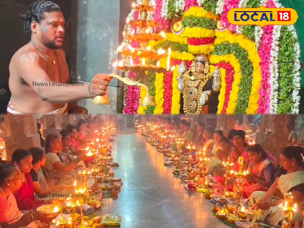 தீப ஒளியில் மிளிரும் கற்பகாம்பாள் சன்னதி... சுக்கிரன் கோவிலில் மாசி மாத திருவிளக்கு பூஜை | தஞ்சாவூர் செய்தி(Thanjavur News) - News18 தமிழ்