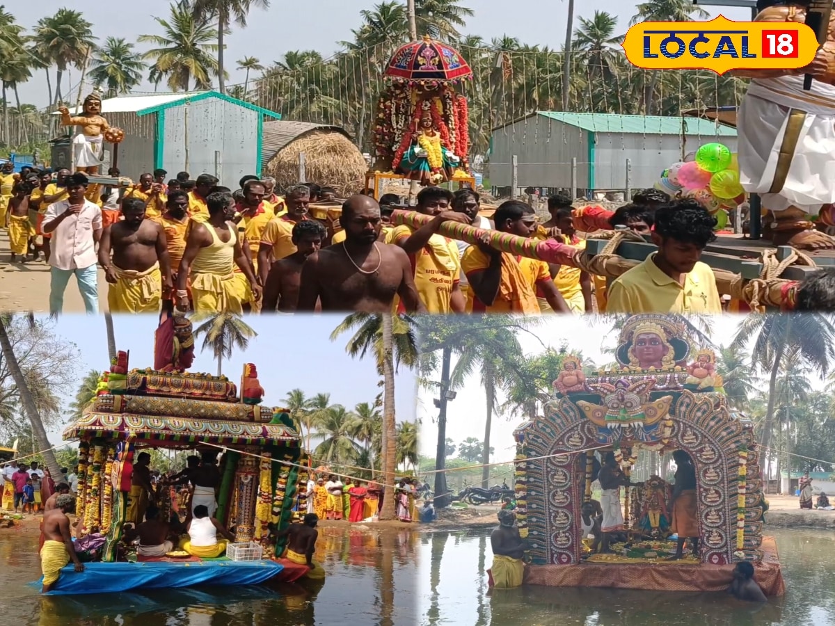 தாலாட்டு பாடலை கேட்டு தெப்த்தை சுற்றி வந்த அங்காள பரமேஸ்வரி..!! | சேலம் செய்தி (Salem News) - News18 தமிழ்