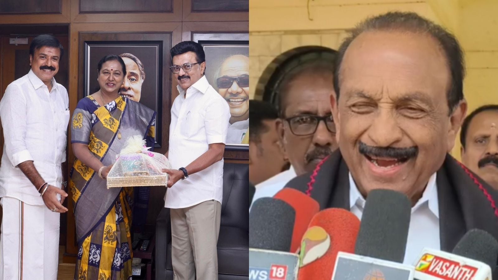 திமுக கூட்டணியில் தேமுதிக.. மதிமுகவுக்கு ராஜ்யசபா சீட் ஒதுக்கப்படுகிறதா? - வைகோ பேட்டி | தமிழ்நாடு செய்திகள் (Tamil Nadu News) - News18 தமிழ்