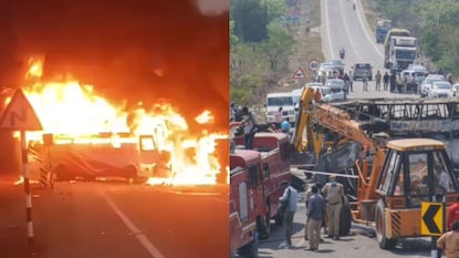 ஆந்திரா - பேருந்து தீ விபத்து ஆந்திரா - பேருந்து தீ விபத்து