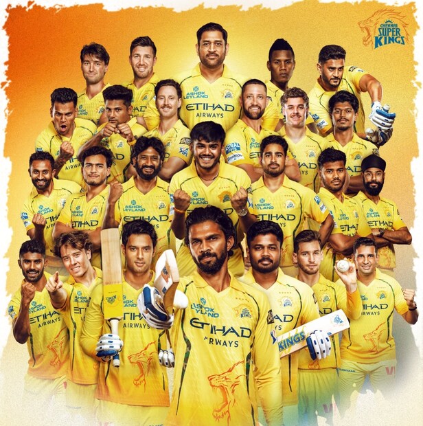  எதிர்பார்க்கப்படும் ப்ளேயிங் 11- சென்னை சூப்பர் கிங்ஸ் : சஞ்சு சாம்சன் (விக்கெட் கீப்பர்), ருதுராஜ் கெய்க்வாட் (கேப்டன்), ஆயுஷ் மத்ரே, சர்பராஸ் கான், ஷிவம் துபே, பிரசாந்த் வீர், ஜேமி ஓவர்டன், அன்ஷுல் கம்போஜ், ராகுல் சாஹர், நூர் அகமது, கலீல் அகமது, இம்பேக்ட் வீரர்: கார்த்திக் ஷர்மா