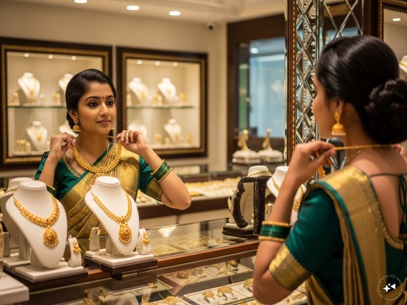  இதன் பிரதிபலிப்பாக தங்கம் விலை நேற்று ஒரே நாளில் தாறுமாறாக உயர்ந்து நகை பிரியர்களின் வாயை பிளக்க செய்துள்ளது. நேற்று காலை நிலவரப்படி, 22 காரட் தங்கம் விலை கிராமுக்கு ரூ.1070 உயர்ந்து ஒரு கிராம் ரூ.15,400க்கும் சவரனுக்கு ரூ.8,560 உயர்ந்து ஒரு சவரன் ரூ.1,23,200க்கும் விற்பனை செய்யப்பட்டது.
