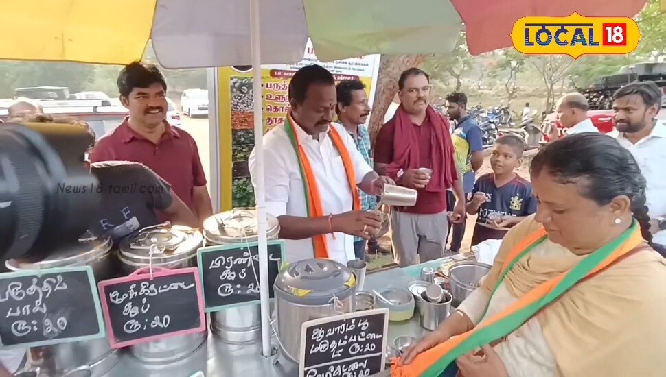 பாஜக வேட்பாளரின் புதிய ஸ்டைல் பிரச்சாரம்... பருத்திப்பால் மூலம் வாக்கு வேட்டை...